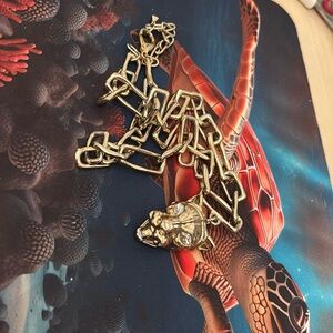 Alexis Bittar panther gold chain necklace